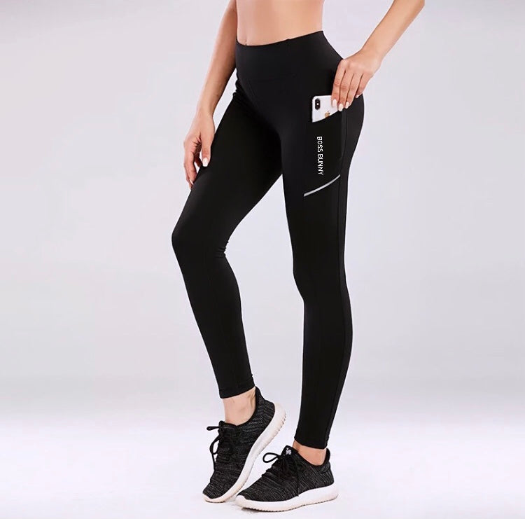 High Waist Black Leggings with Side Pockets– Boss Bunny Sportswear