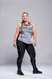 Gray Stitch Black Fitness Leggings - Boss Bunny Sportswear
